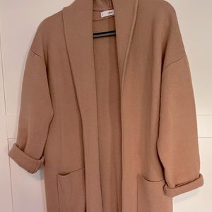 Mango Coatigan - Oversized Knit - Tan